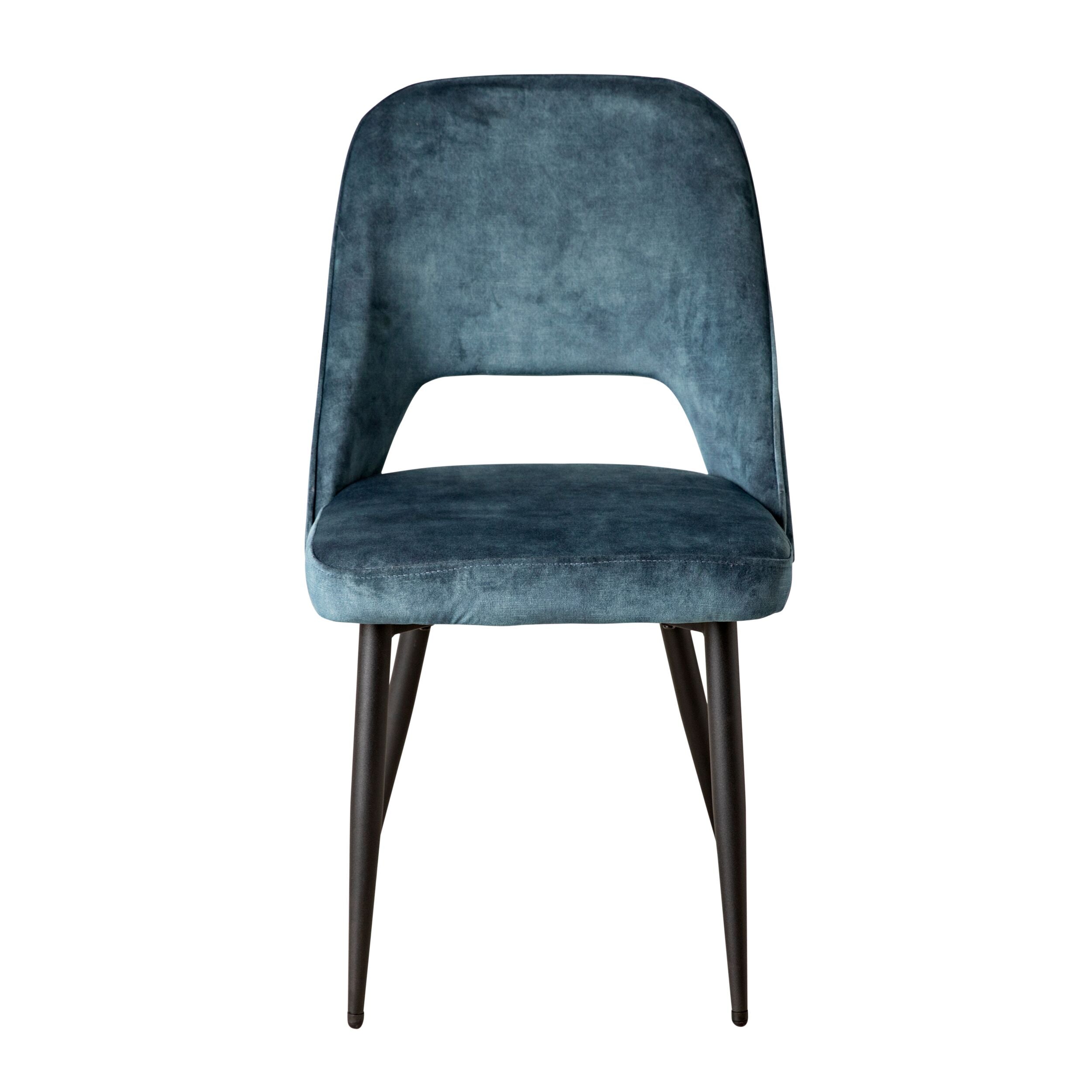 Cora Fabric Dining Chair Blue Grey