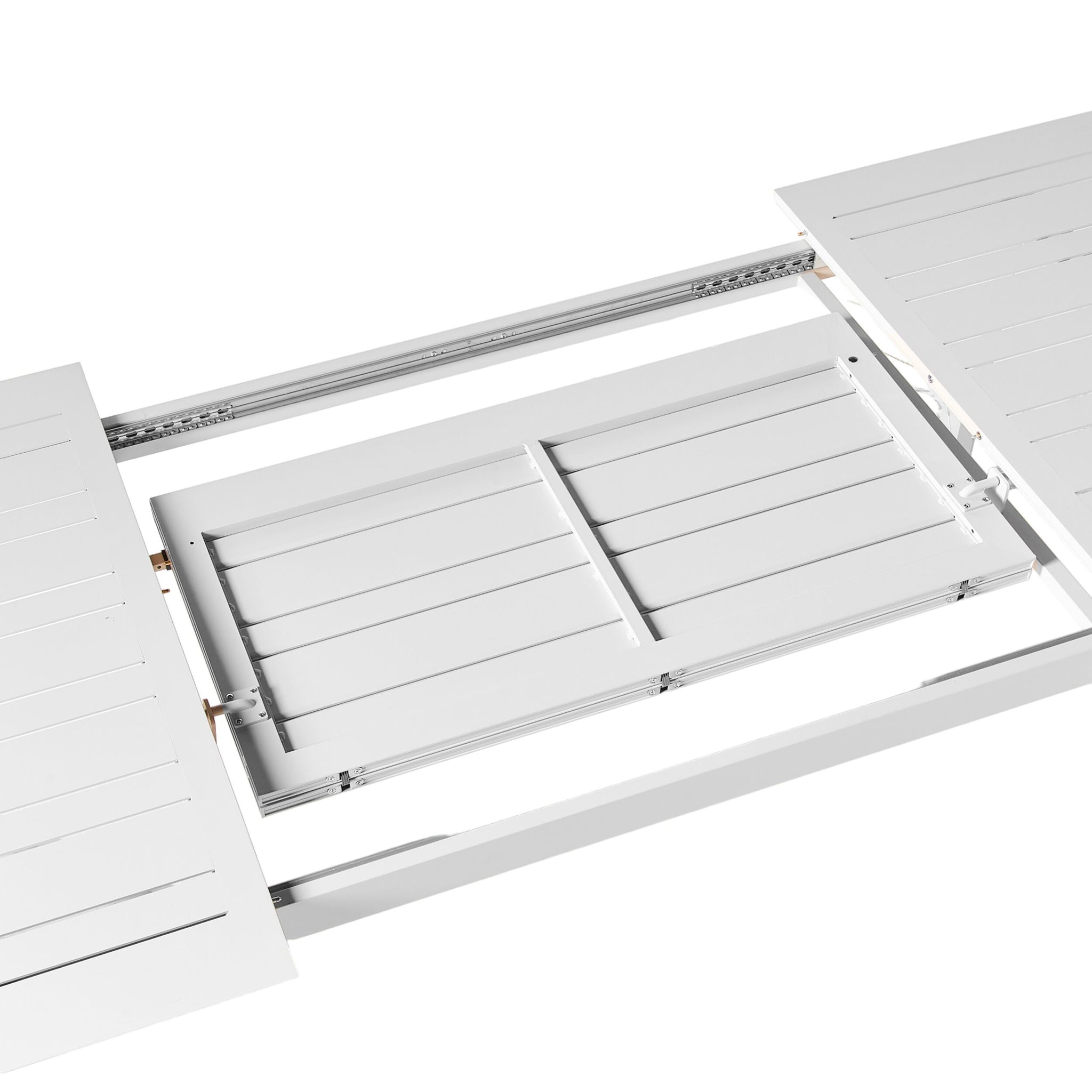 Santana Aluminium Extension Table White  200/300cm