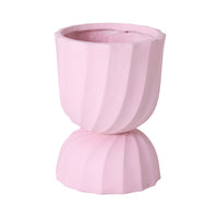 Twist Pedestal Planter Pink 50cm
