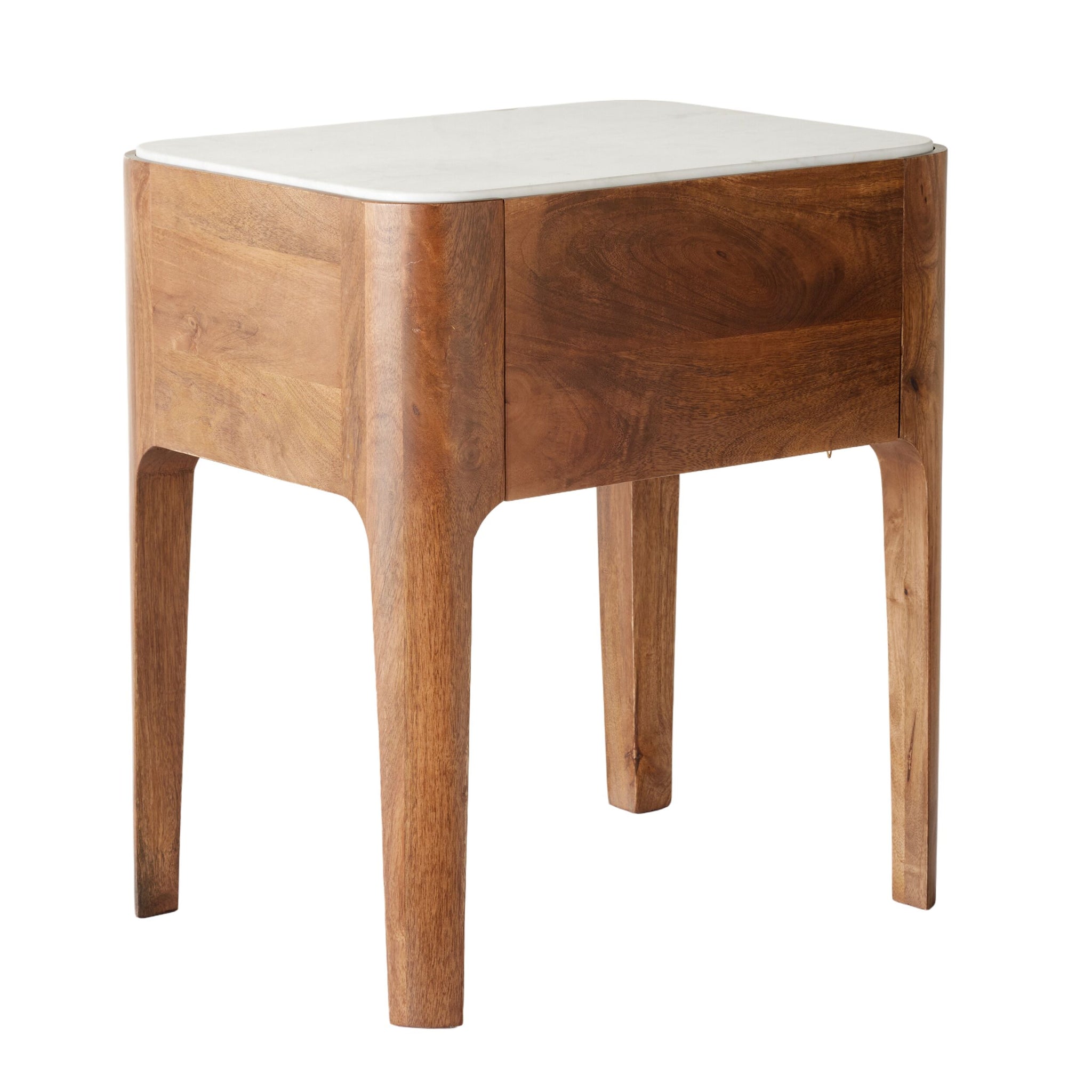 Adore Marble Top Single Drawer Bedside Table