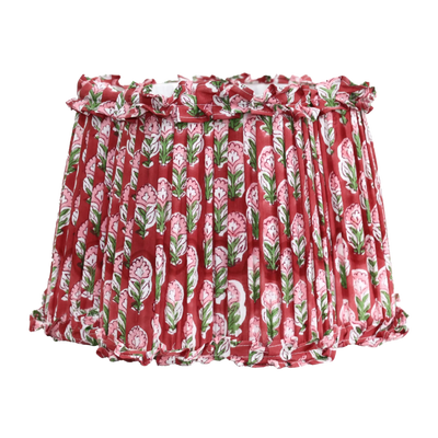 Loni Scallop Tapered Shade Berry Floral 35cm