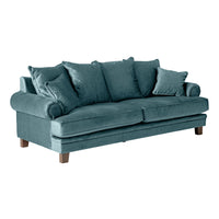 Lisette 3.5 Seater Velvet Sofa Aura Emerald