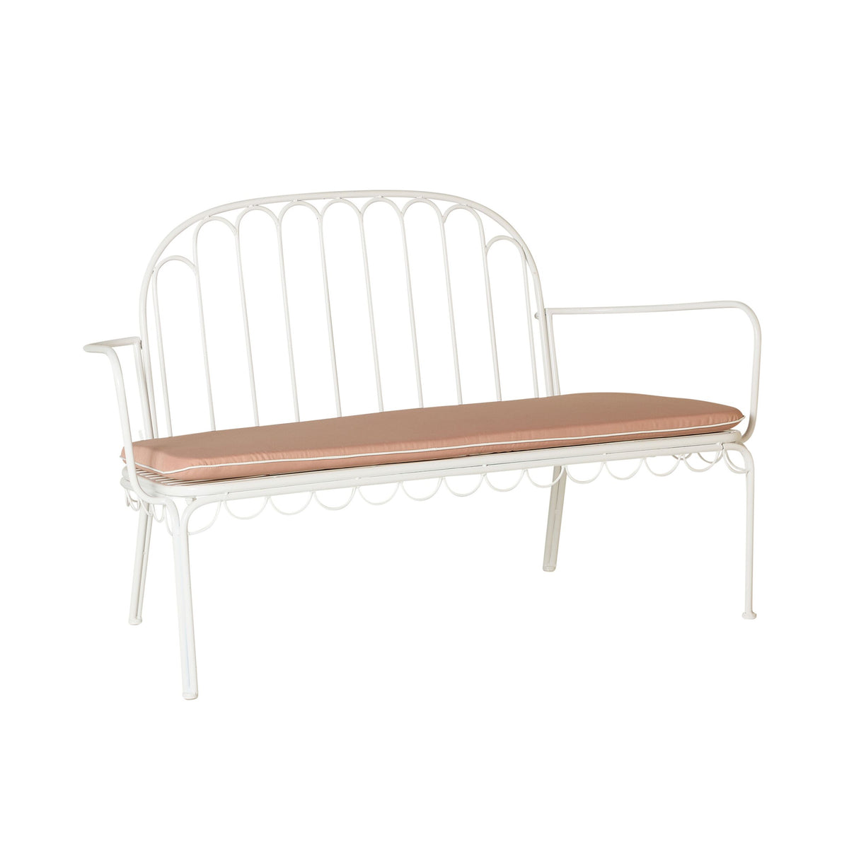 Bonnie 2 Seater Sofa with Cushion White