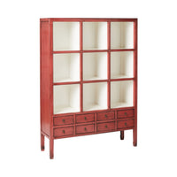 Sansha Pigeon Hole Bookcase Cherry