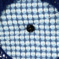Fiesta Fringed Cotton Pendant Blue 75cm - SHADE ONLY