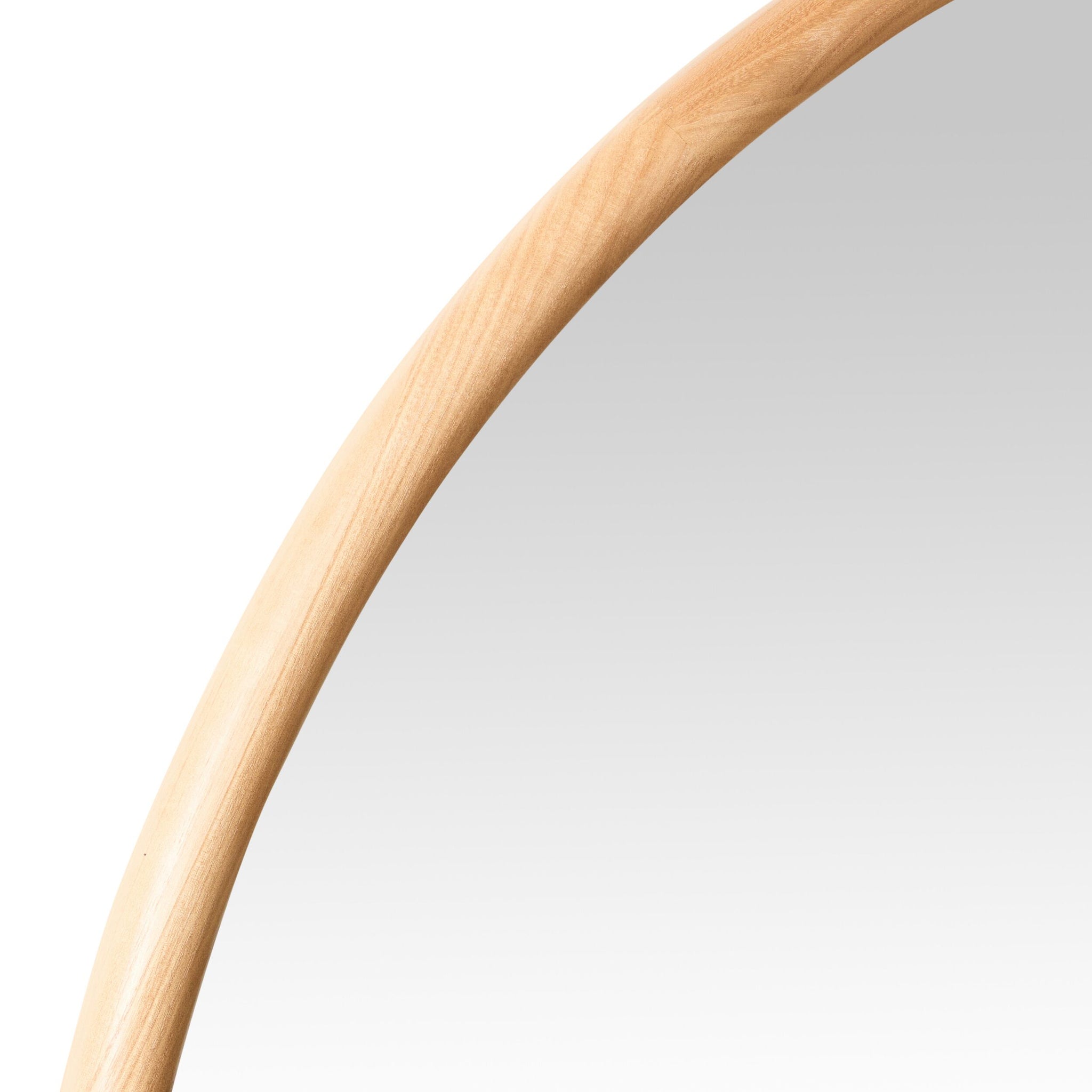 Bay View Round Wooden Mirror Extra Large 140cm