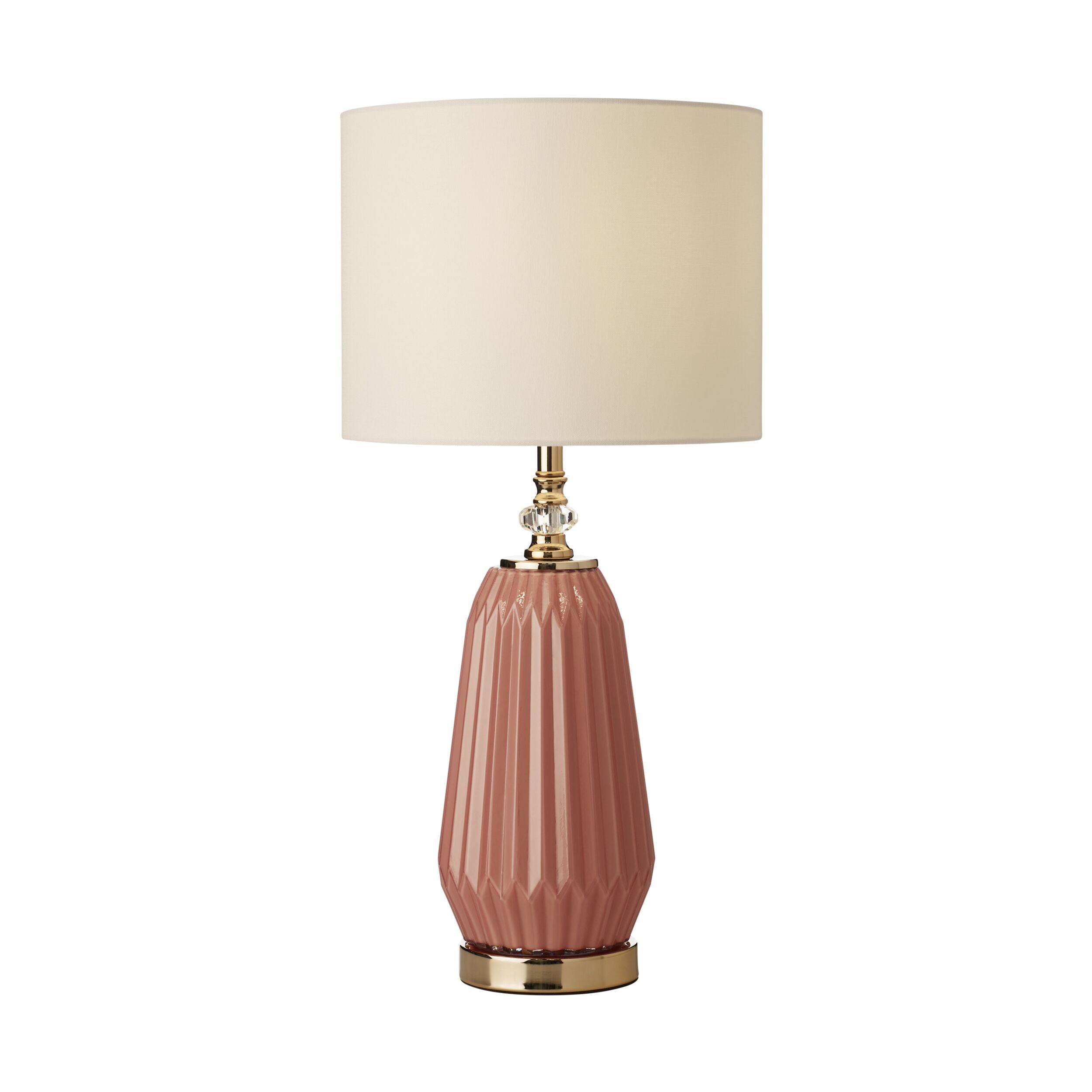 Astrid Dusty Pink Glass Table Lamp 60cm