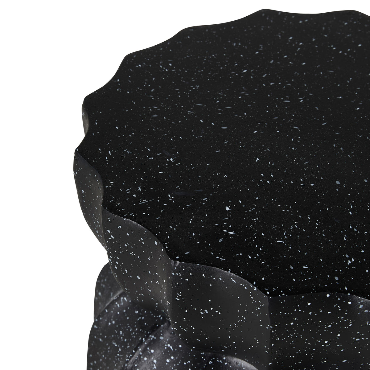 Lotus Black Stool 37x37x46cm