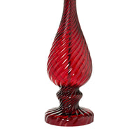 Selina Swirl Glass Table Lamp Red 67x37cm