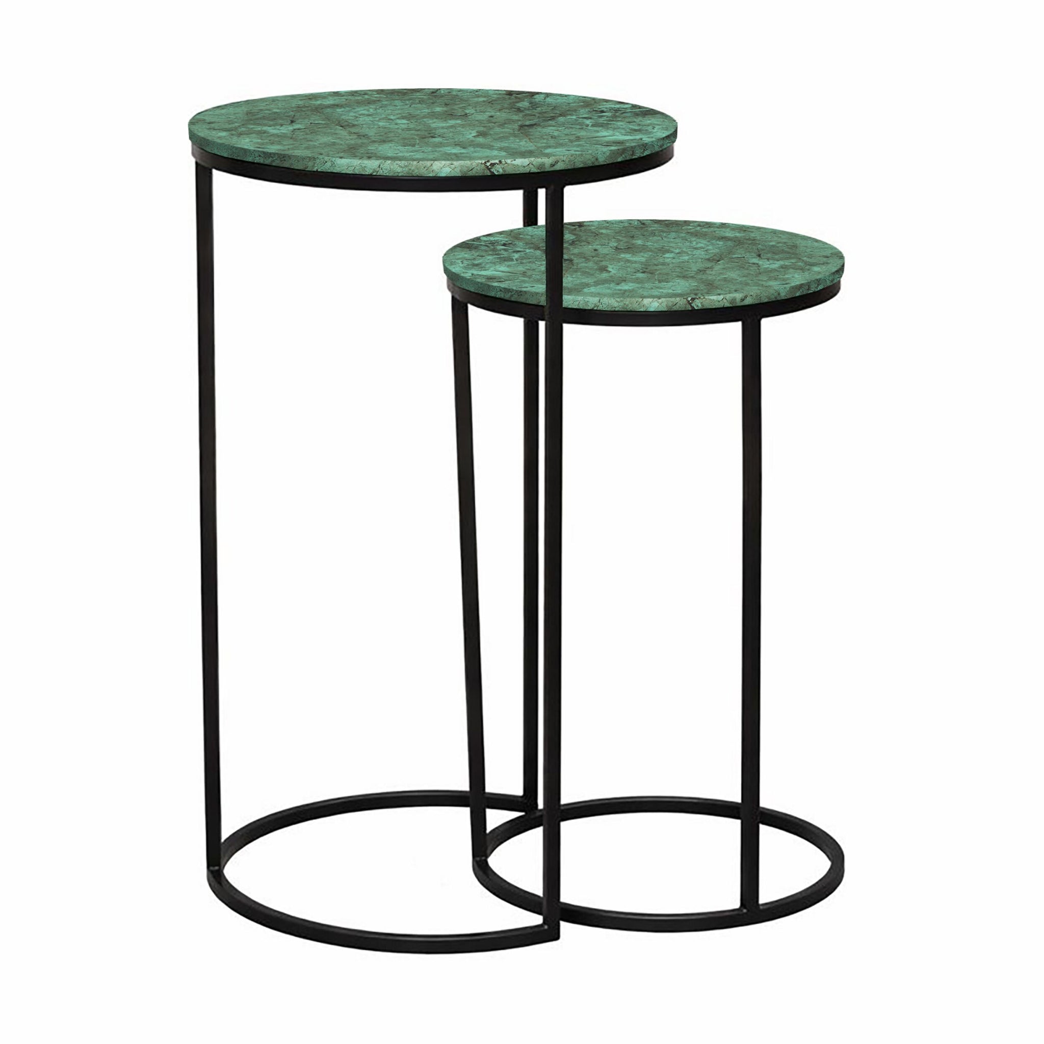 Avoca Side Table Green Marble