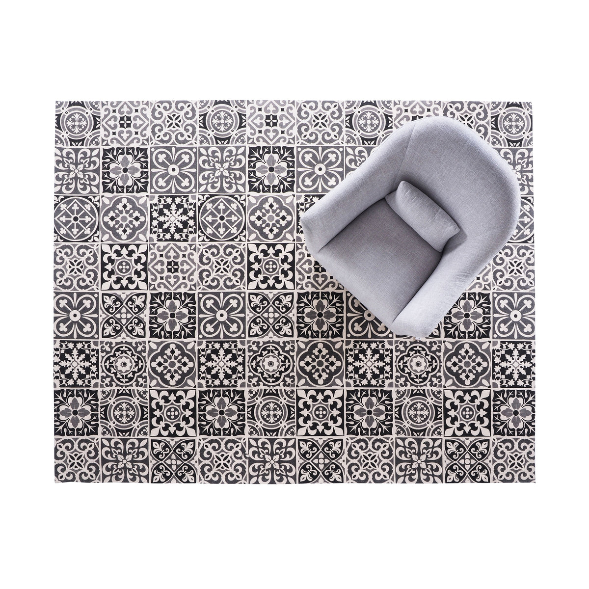 Carrelage Black Tile Hand Woven Rug 300x240cm – Early Settler AU