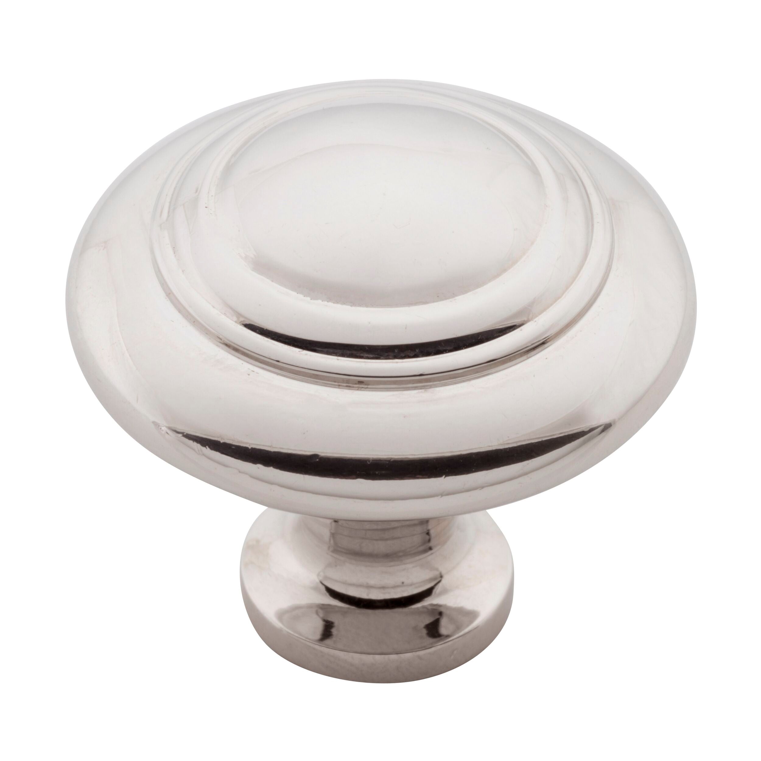 6538 Cupboard Knob Domed Polished Nickel D38xP35mm