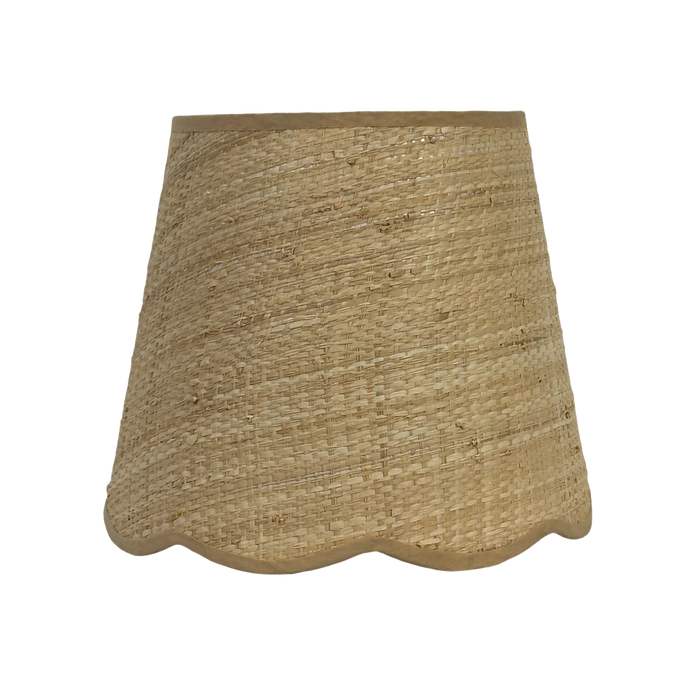 Cali Scallop Raffia Shade Natural 25cm