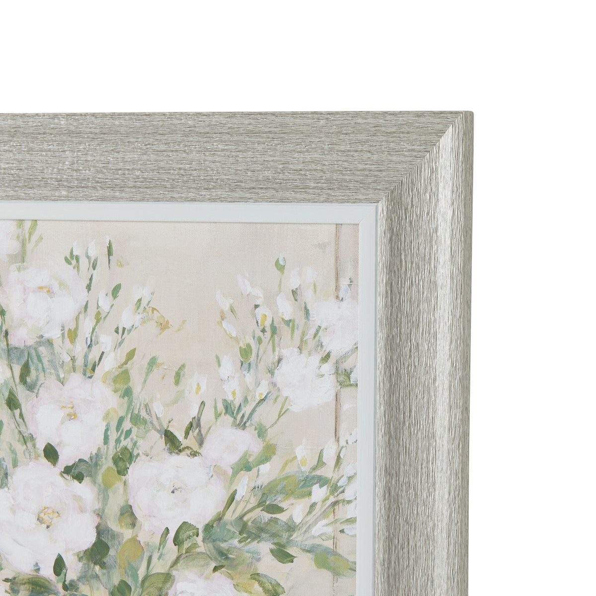 White Bouquet Framed Print 60x90cm