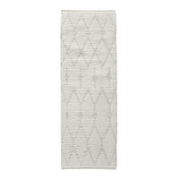 Dale Diamond Hand Loomed Cream Runner 200x70cm