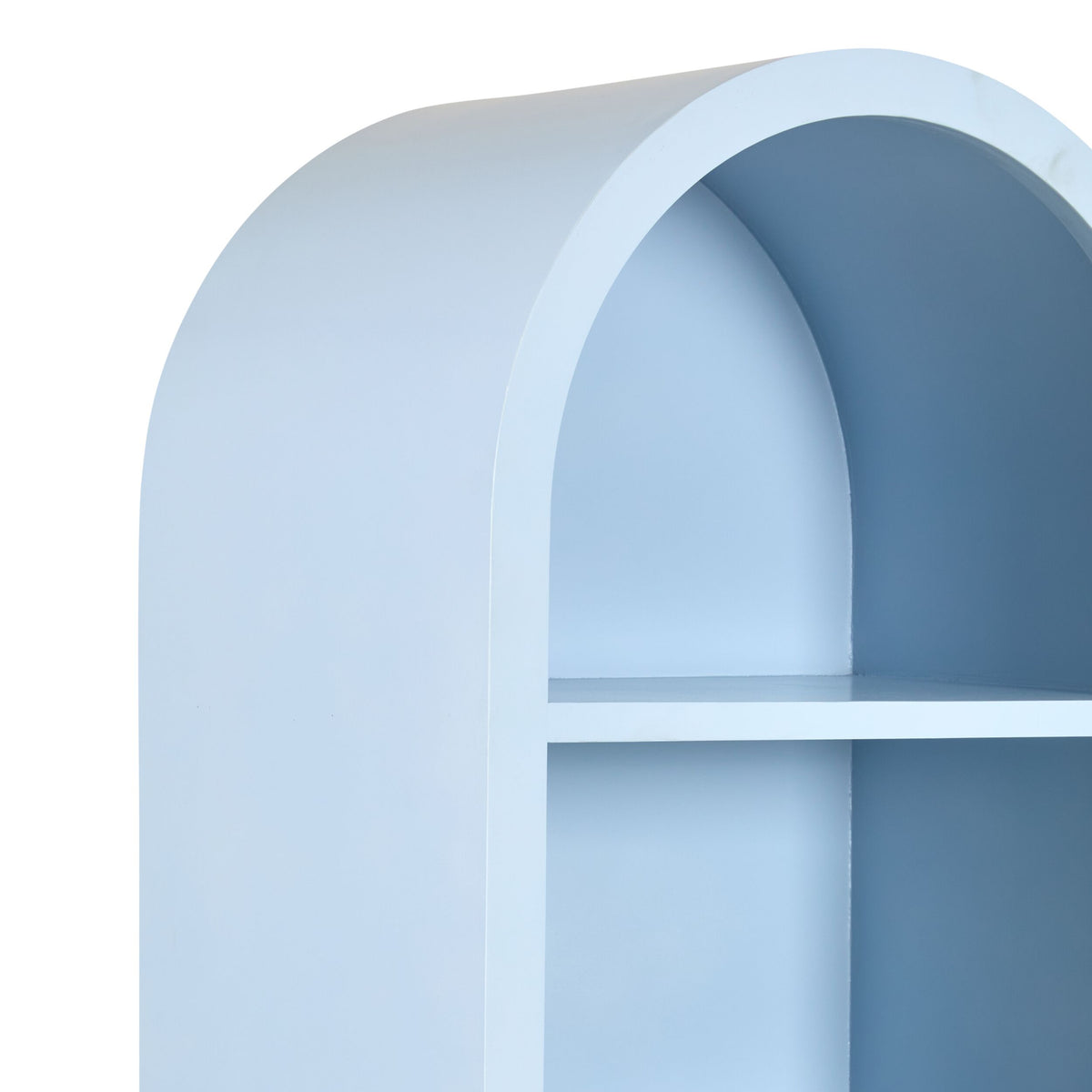 Paige Curved Bookshelf Blue