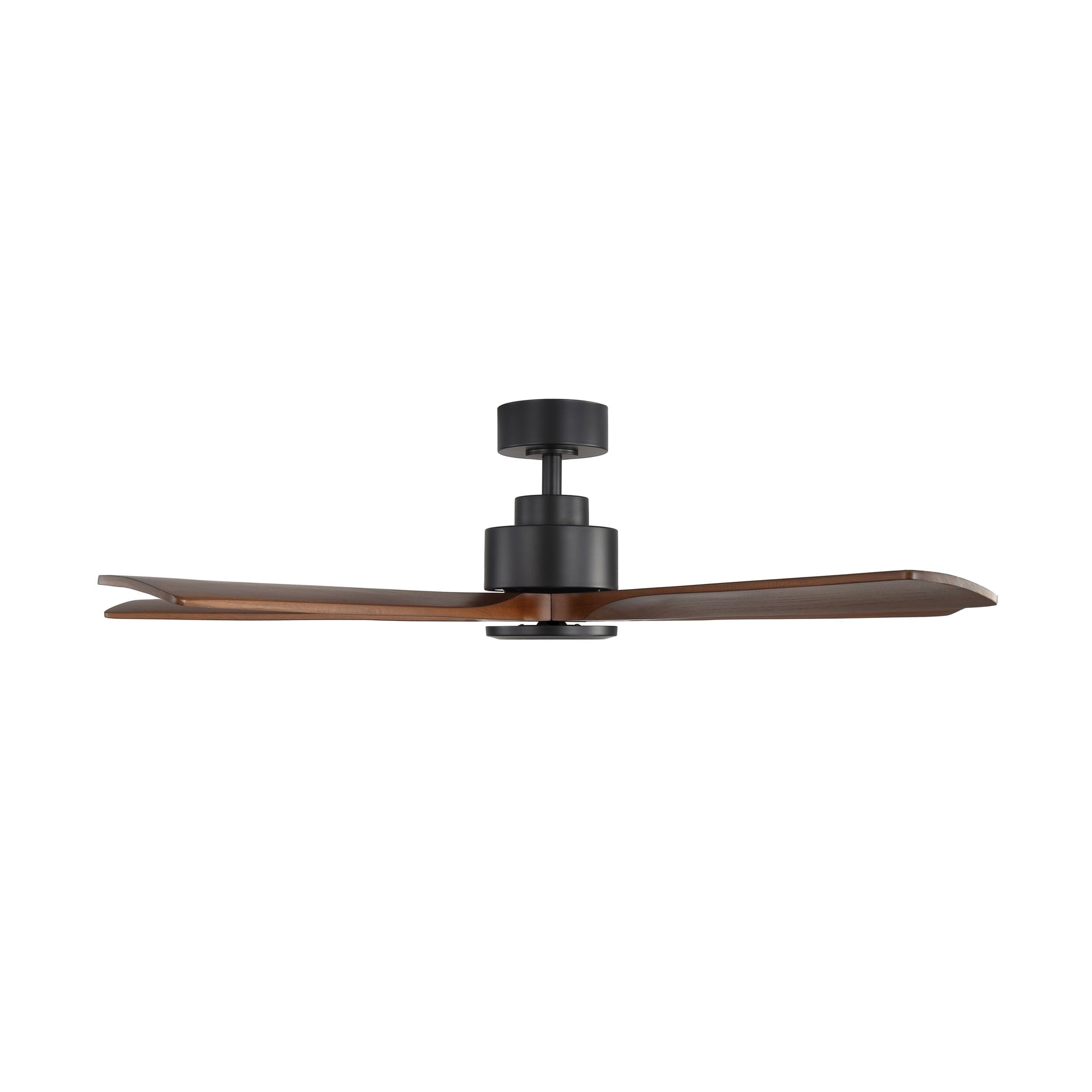 Breeze 132cm Indoor DC Fan - Black with Dark Walnut Timber Blades