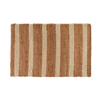 Natural Cream Stripe Jute Doormat 90cm
