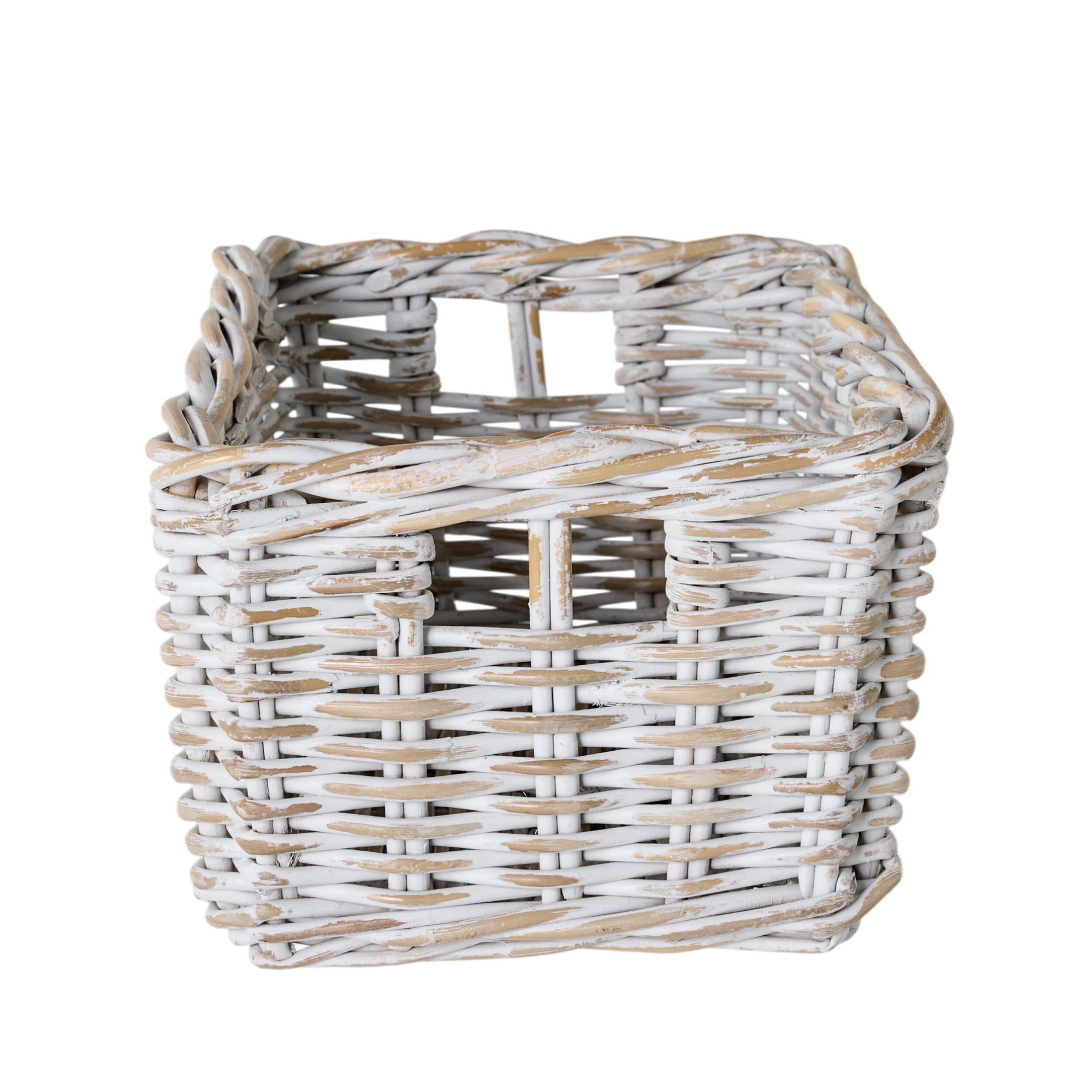 Lorne Basket Small White Wash 43x25x18cm