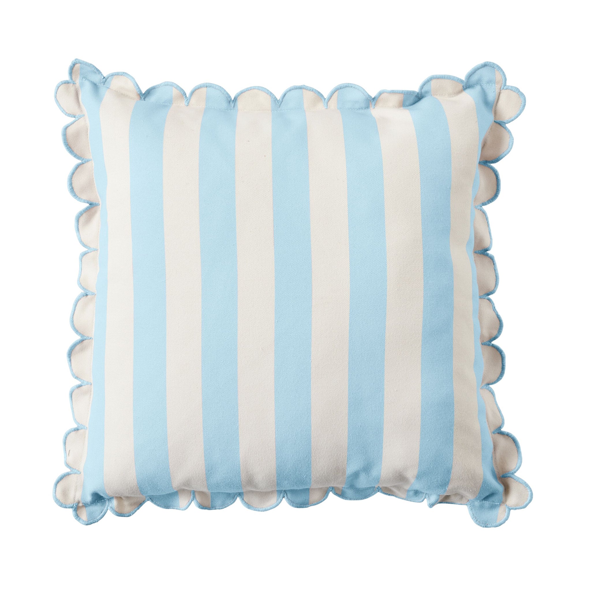 Aruba Scallop Edge Stripe Blue 45x45cm