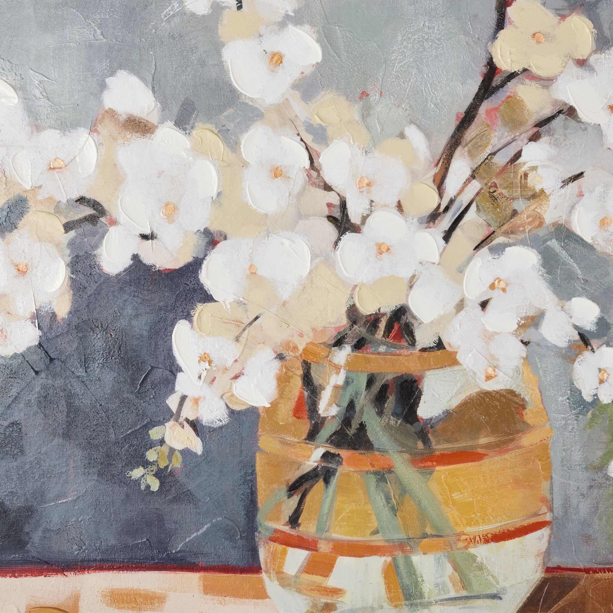 Blossom Beautiful Framed Hessian Print 100x140cm