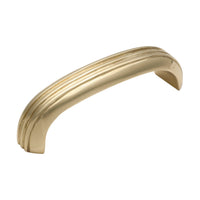 3447 Cabinet Pull Handle Deco Curved Small Polished Brass L85xW20xP27mm