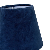 Tapered Velvet Shade Teal Blue 16x10x13cm