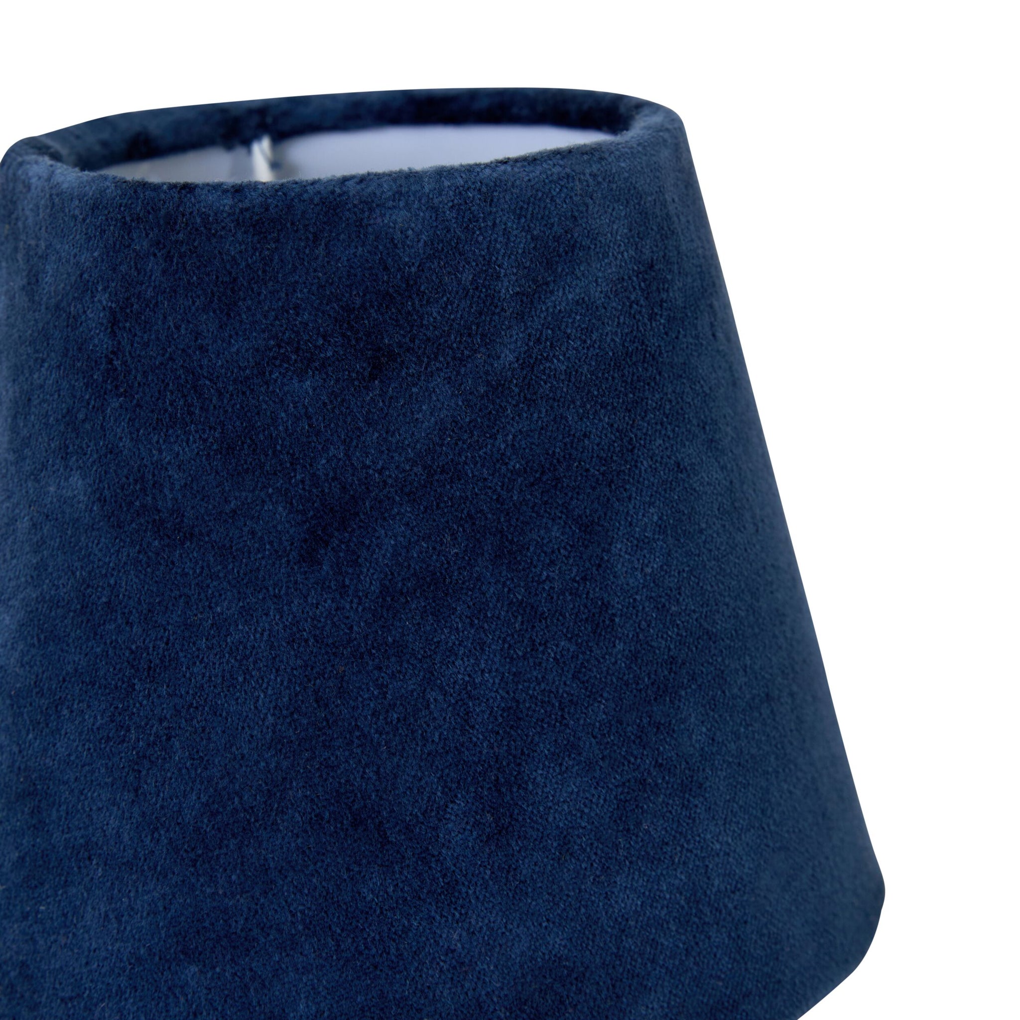 Tapered Velvet Shade Teal Blue 16x10x13cm