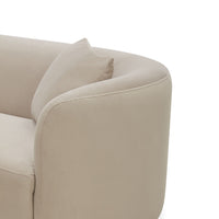 Wylder 4 Seater Curved Sofa Velvet Taupe