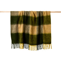 Hunter Wool Blend Throw Green Check 130x170cm