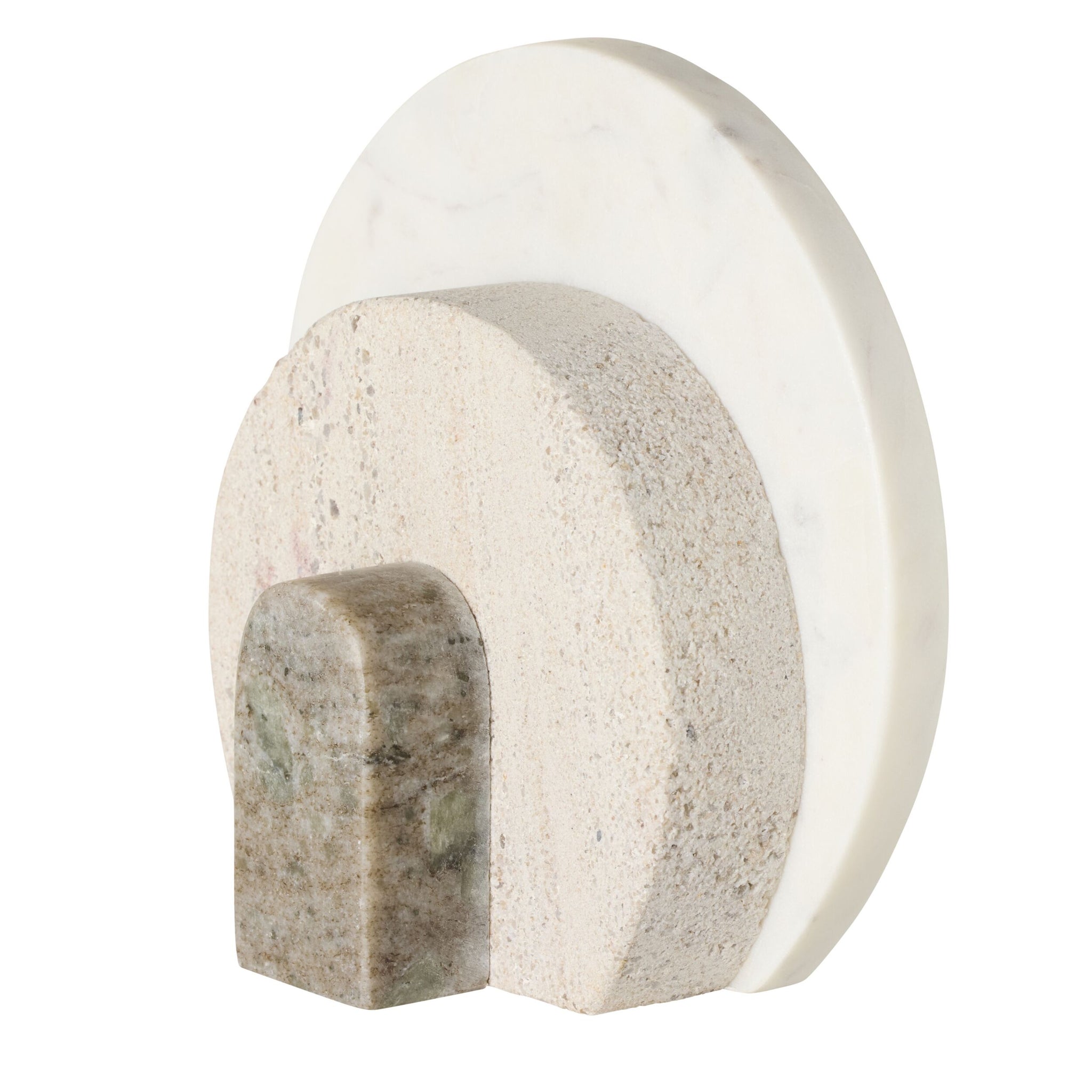 Beige Marble Orb Bookends (Set of 2)