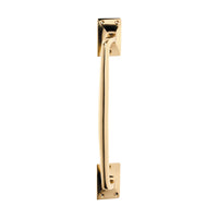 1454 Pull Handle Classic Offset Polished Brass H305xW42xP60mm