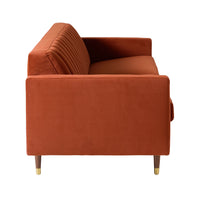 Stitch 3 Seater Velvet Sofa Copper