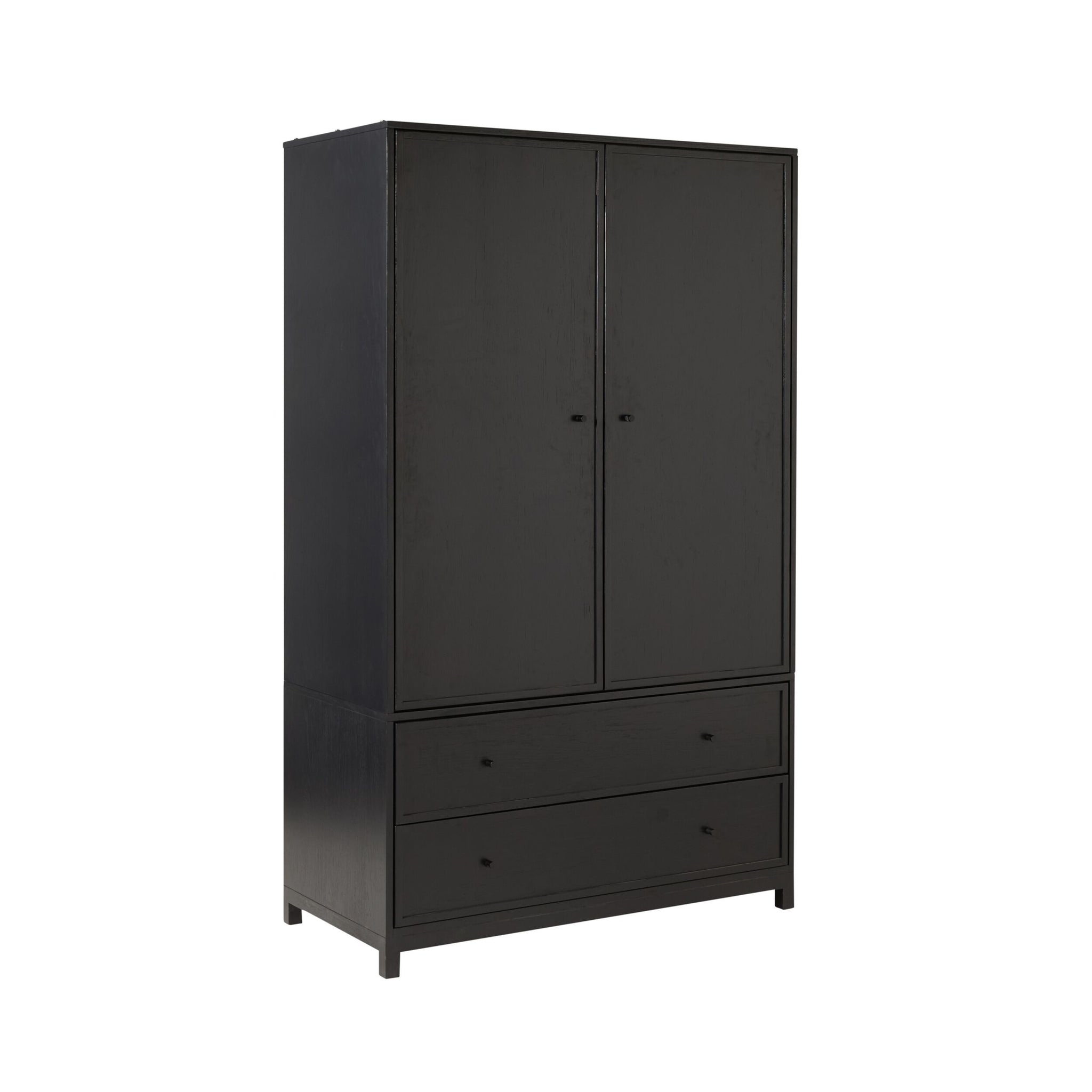 Avalon 2 Drawer Wardrobe Black