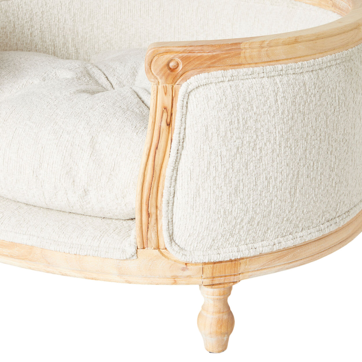 Luxe Dog Bed Ecru 75x70x44cm