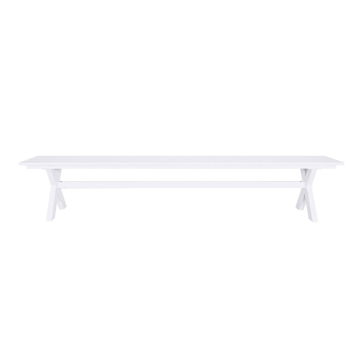 Blake Aluminium Dining Bench 240cm White