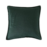 Hamptons French Linen Cushion Bottle Green 50x50cm