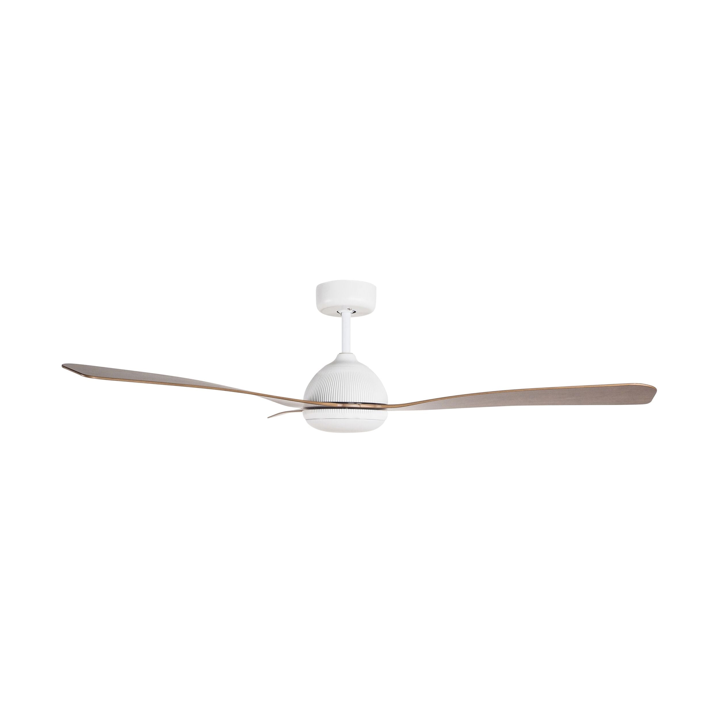 Moreton Indoor/Outdoor DC Fan with Remote - White & Hickory Finish 132cm