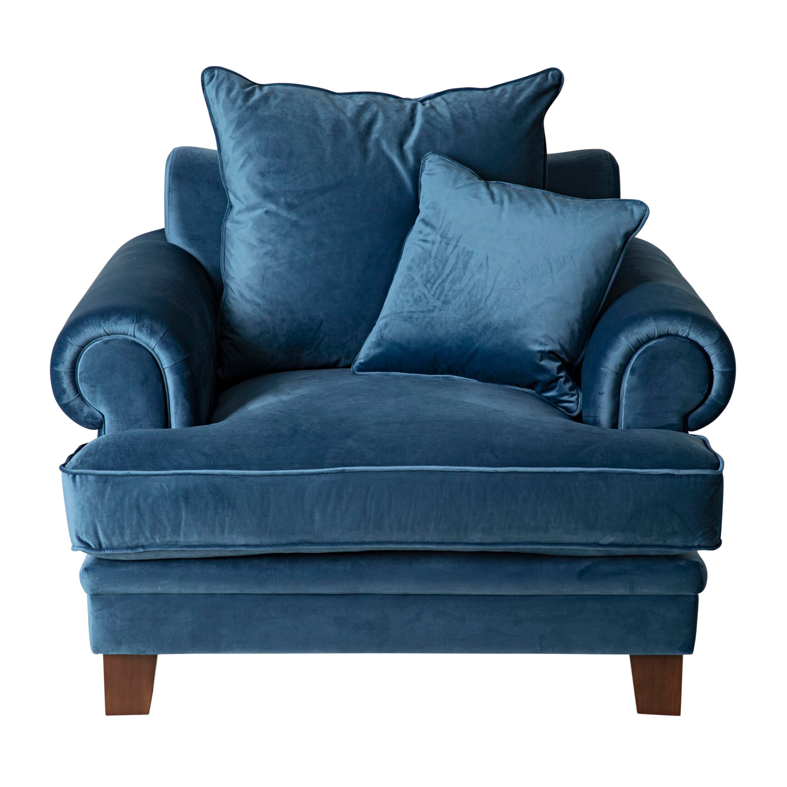 Lisette Velvet Armchair Celeste Indigo