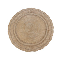 Meadow Scallop Jute Round Rug Natural 200cm