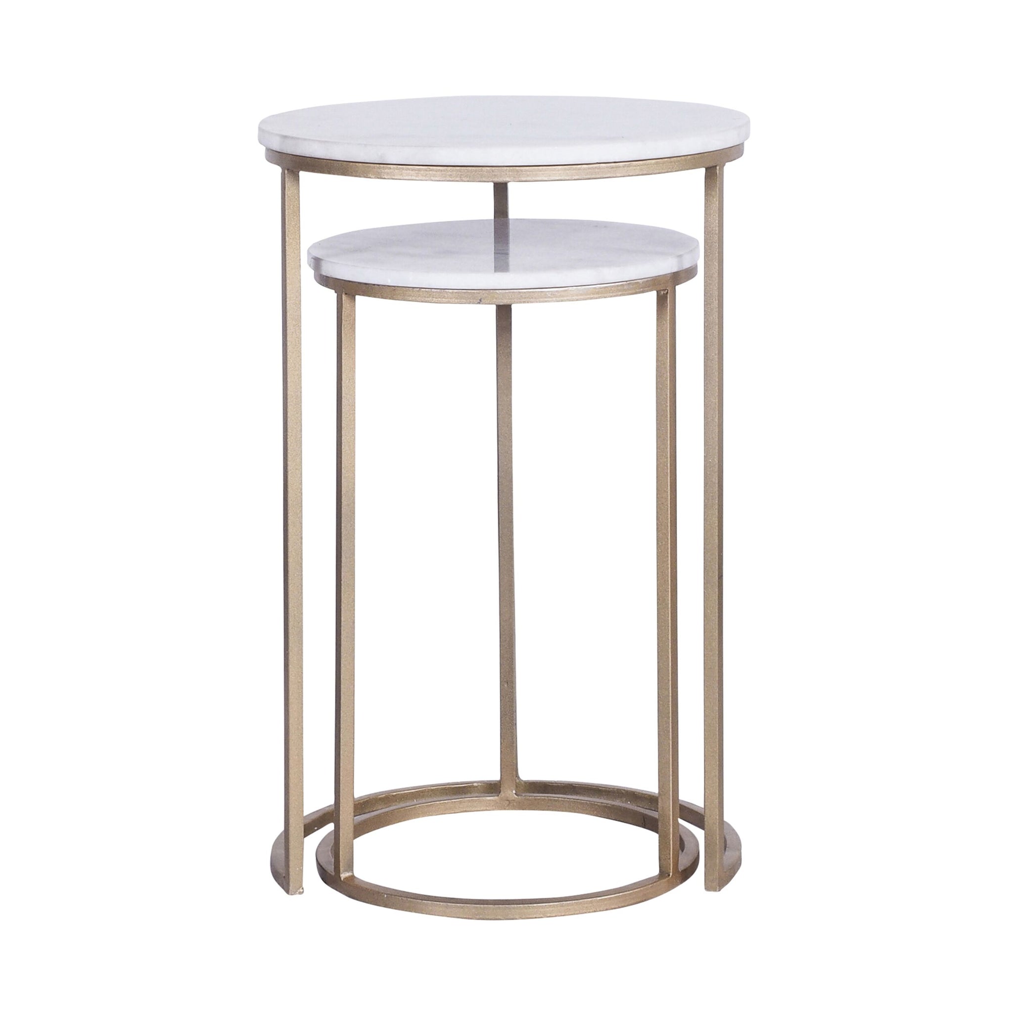 Avoca Marble Top Side Table Set of 2