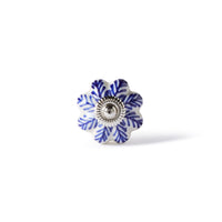 Blue Flower Branch Knob 4.5cm