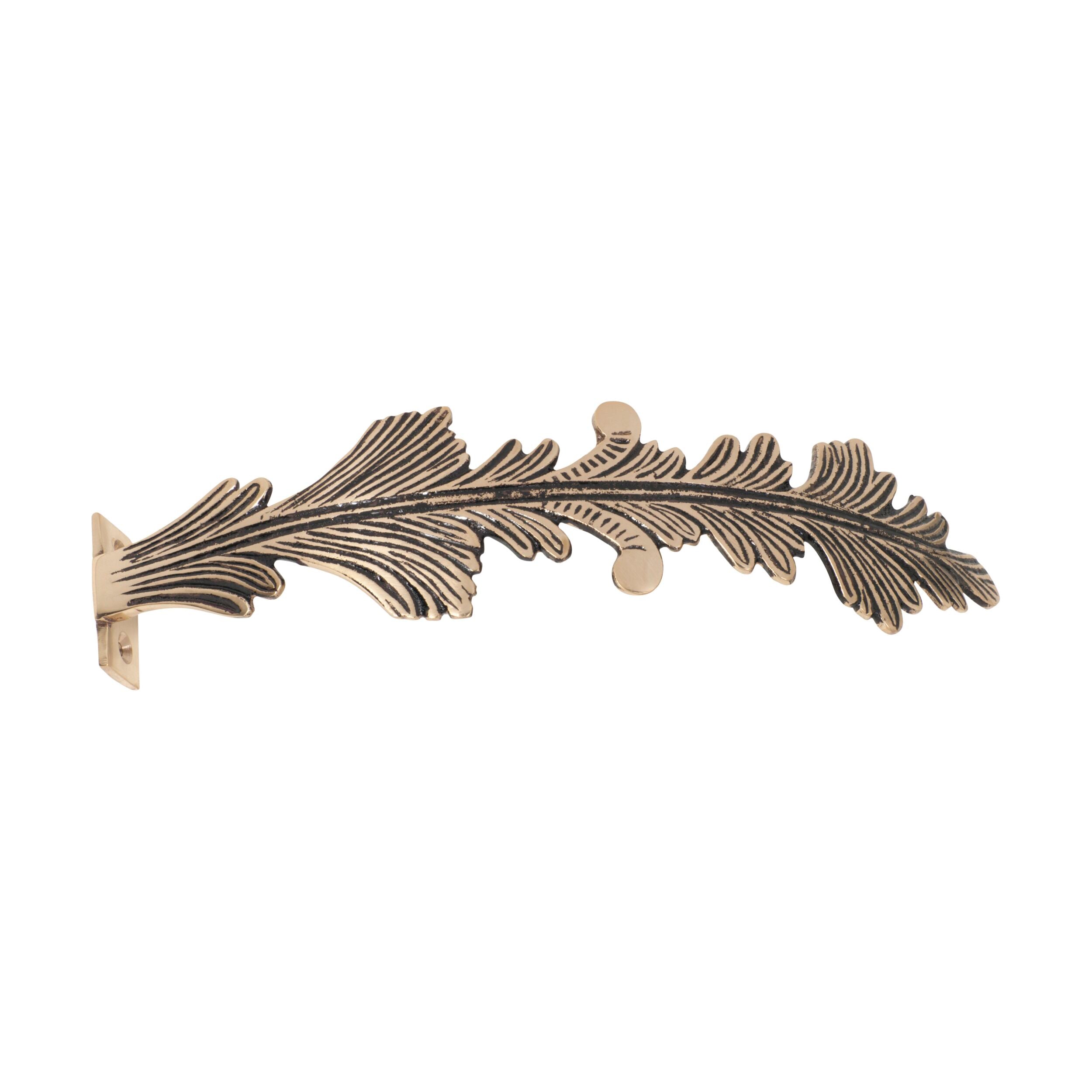 4640 Curtain Sweep Feather Polished Brass L170mm