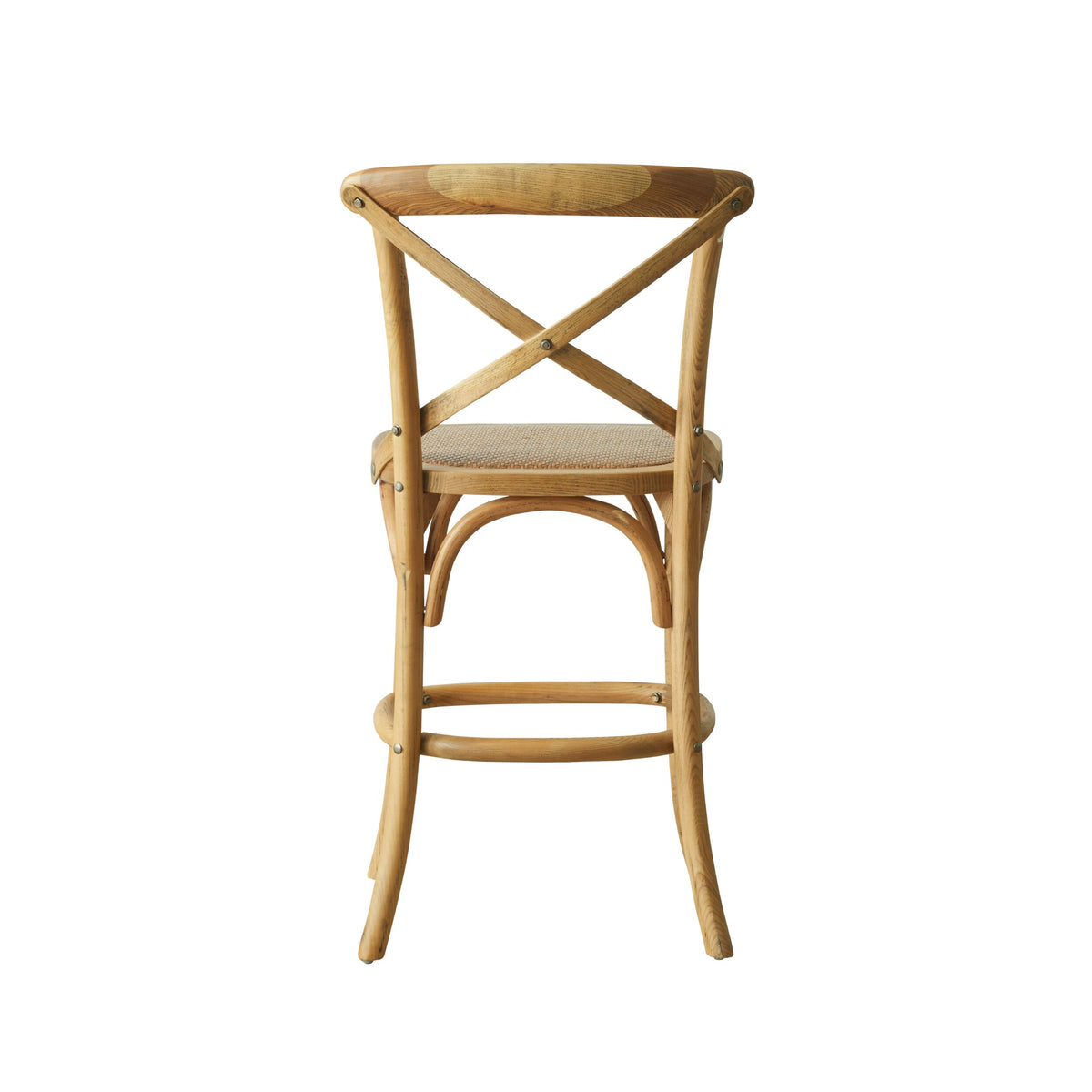 Provincial Cross Back Dining Stool Natural Oak