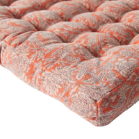 Samy Cotton Velvet Mandarin Floral Seat Cushion