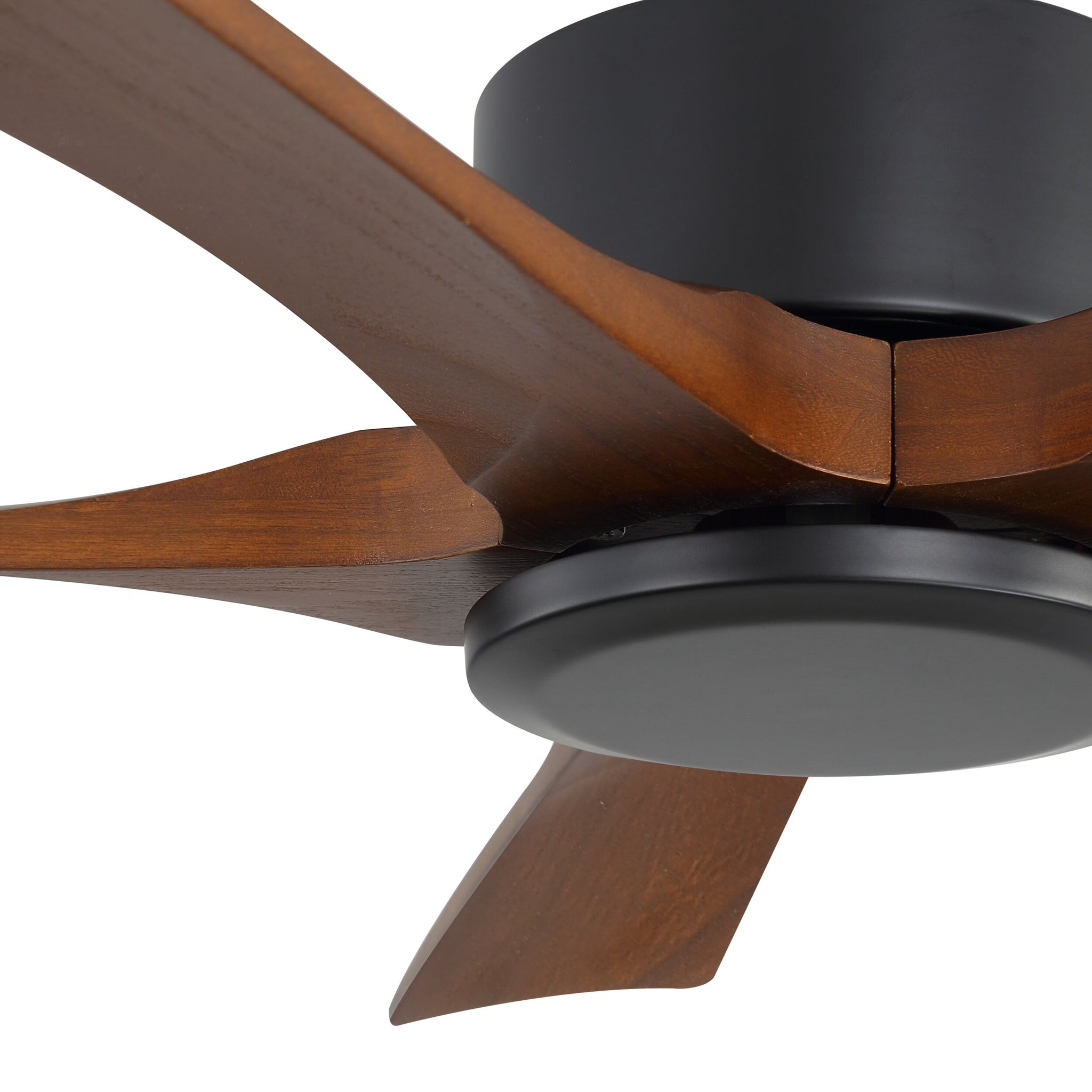 Breeze 132cm Indoor DC Fan - Black with Dark Walnut Timber Blades
