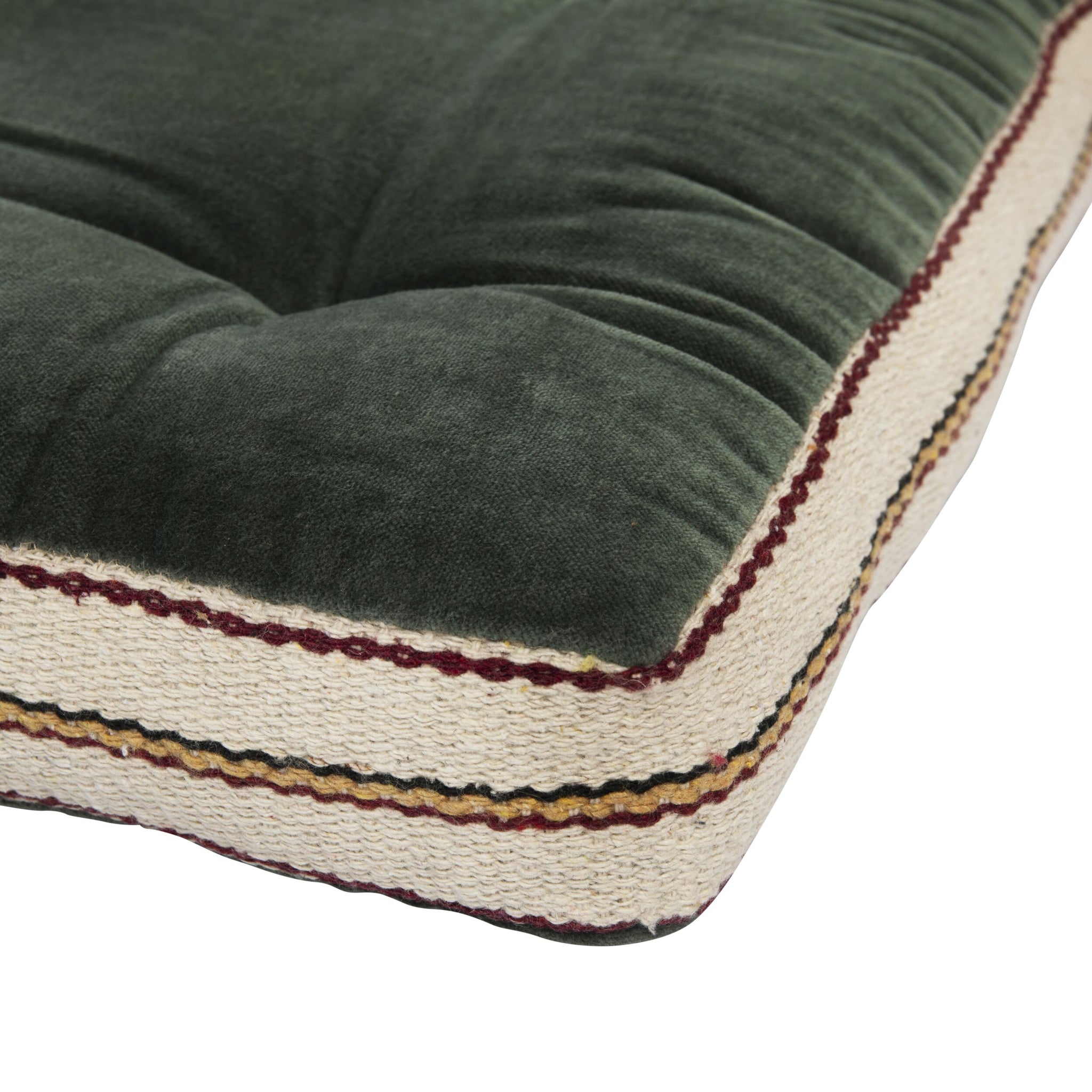 Sierra Cotton Velvet Seat Cushion Pine Green