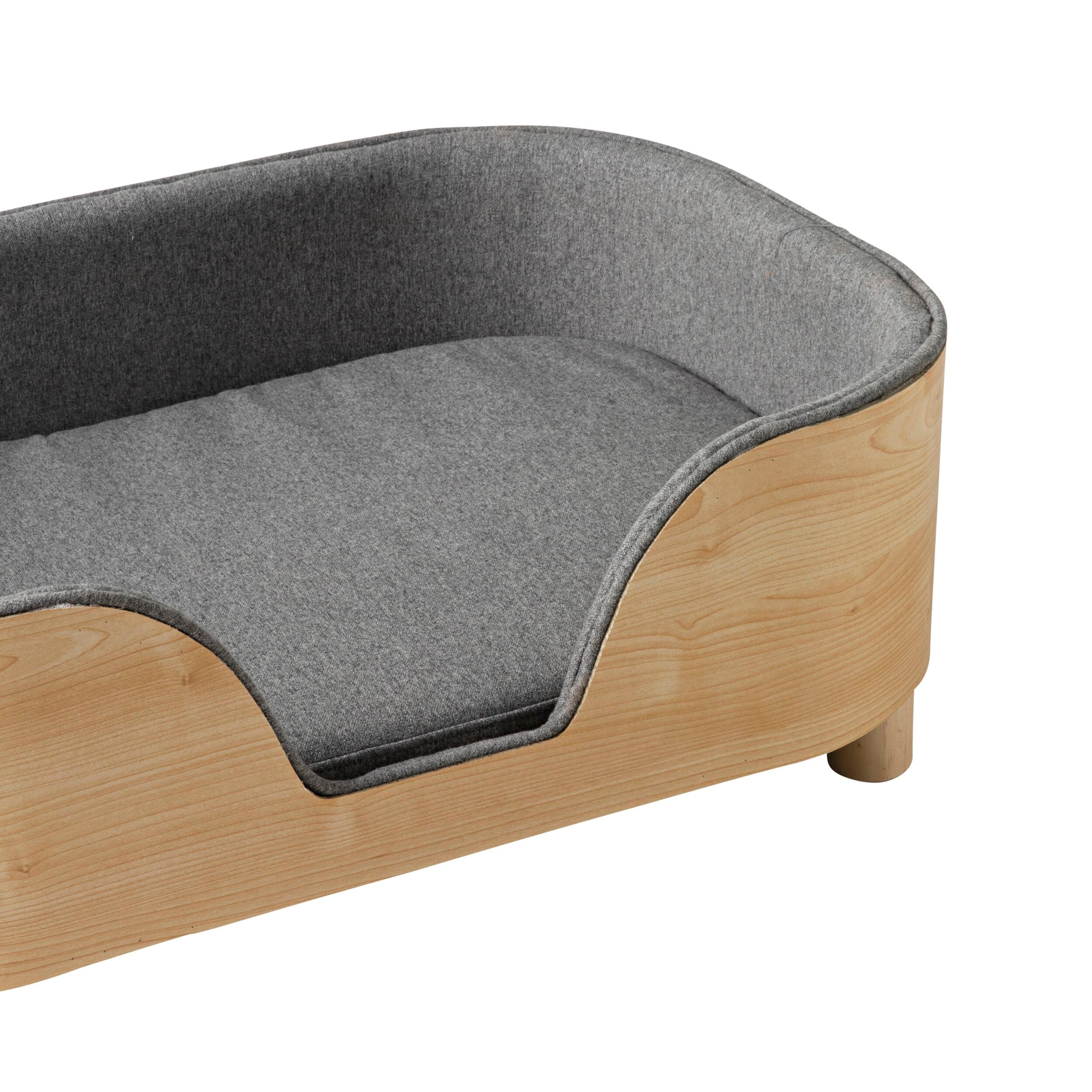 Wooden Grey Pet Bed 75x50x27cm