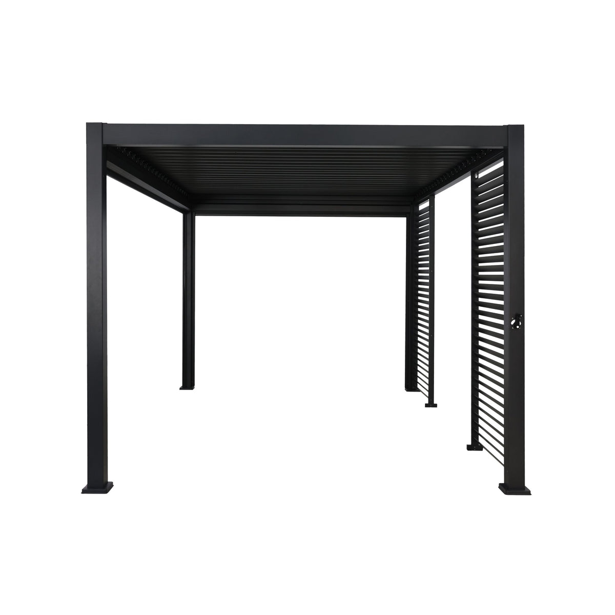 Sanctuary Louvered Aluminium Pergola Charcoal 3x4m
