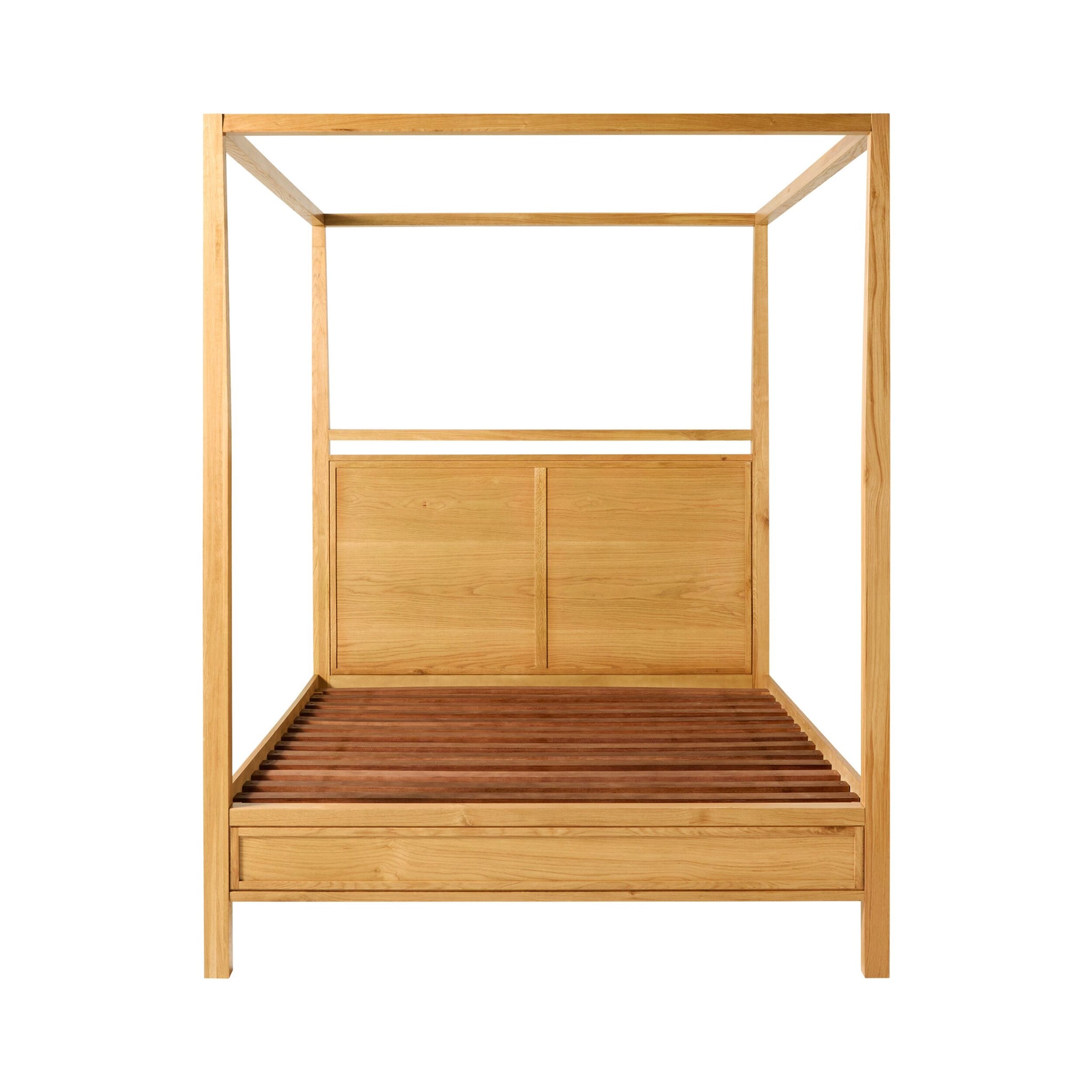 Avalon Queen Four Poster Bed Light Oak